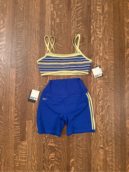 SET Active Pants - SET Active Stripe Set in Toucan- size xs